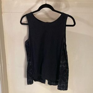 Madewell Button Back Black Tank Top